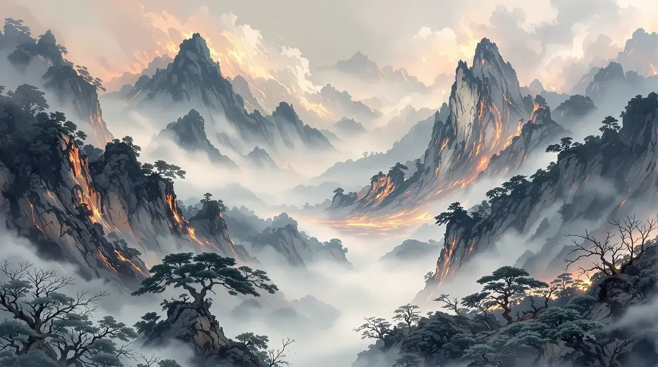 雾山五行 横幅背景